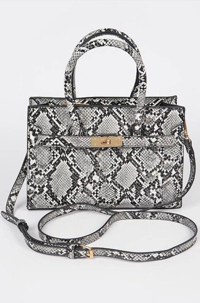 Black Snakeskin Bag