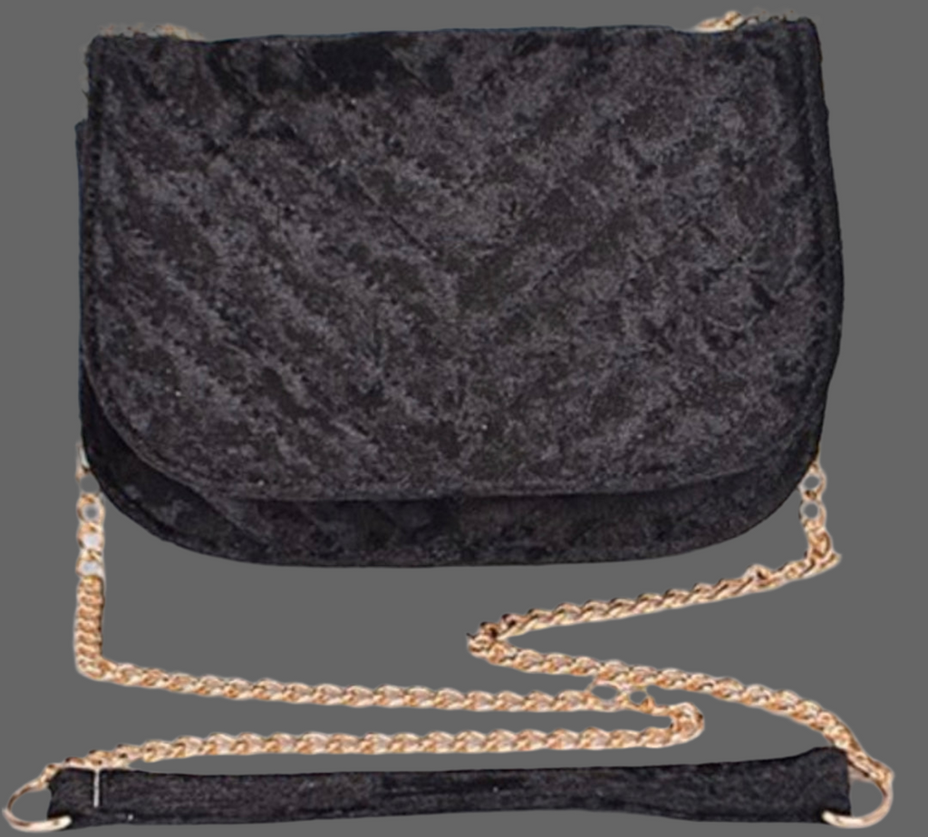 Faux Fur Chevron Clutch