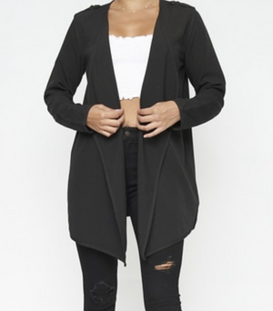 Black No-Button Jacket