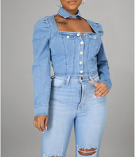 Load image into Gallery viewer, Cut Out Denim Shirt
