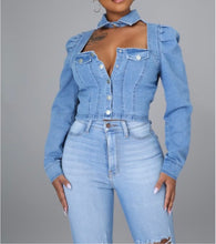 Load image into Gallery viewer, Cut Out Denim Shirt
