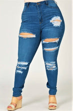 Load image into Gallery viewer, Feeling Catty Distressed Jeans
