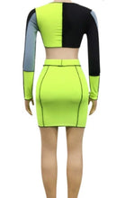 Load image into Gallery viewer, Color Blocked 2 Piece Skirt Set
